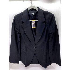 Express Black Linen Blend One Button Career Jacket/ Orig $158 / Size‎ M / #5435